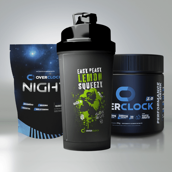 Kit Overclock 2.0 Foco para o Dia e Overclock Night Bem-Estar Noturno com Shaker Cs