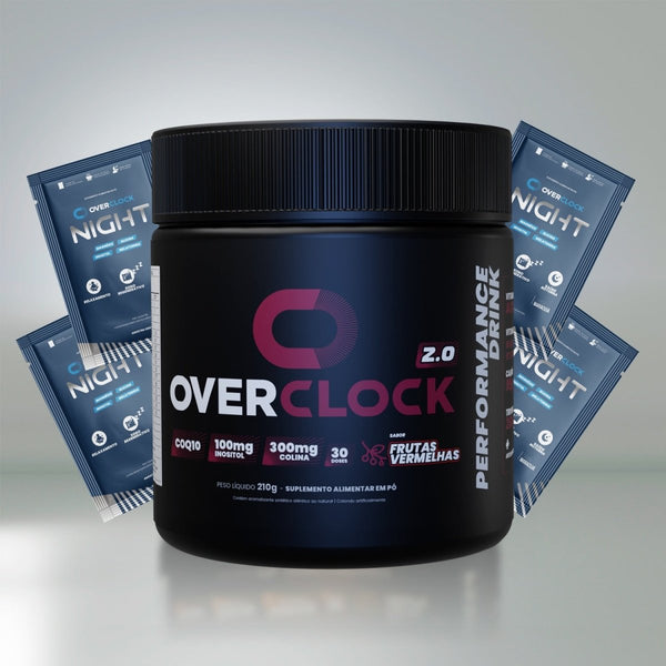 Overclock 2.0 Foco Energia Performance 210g + 4 Sachês Overclock Night